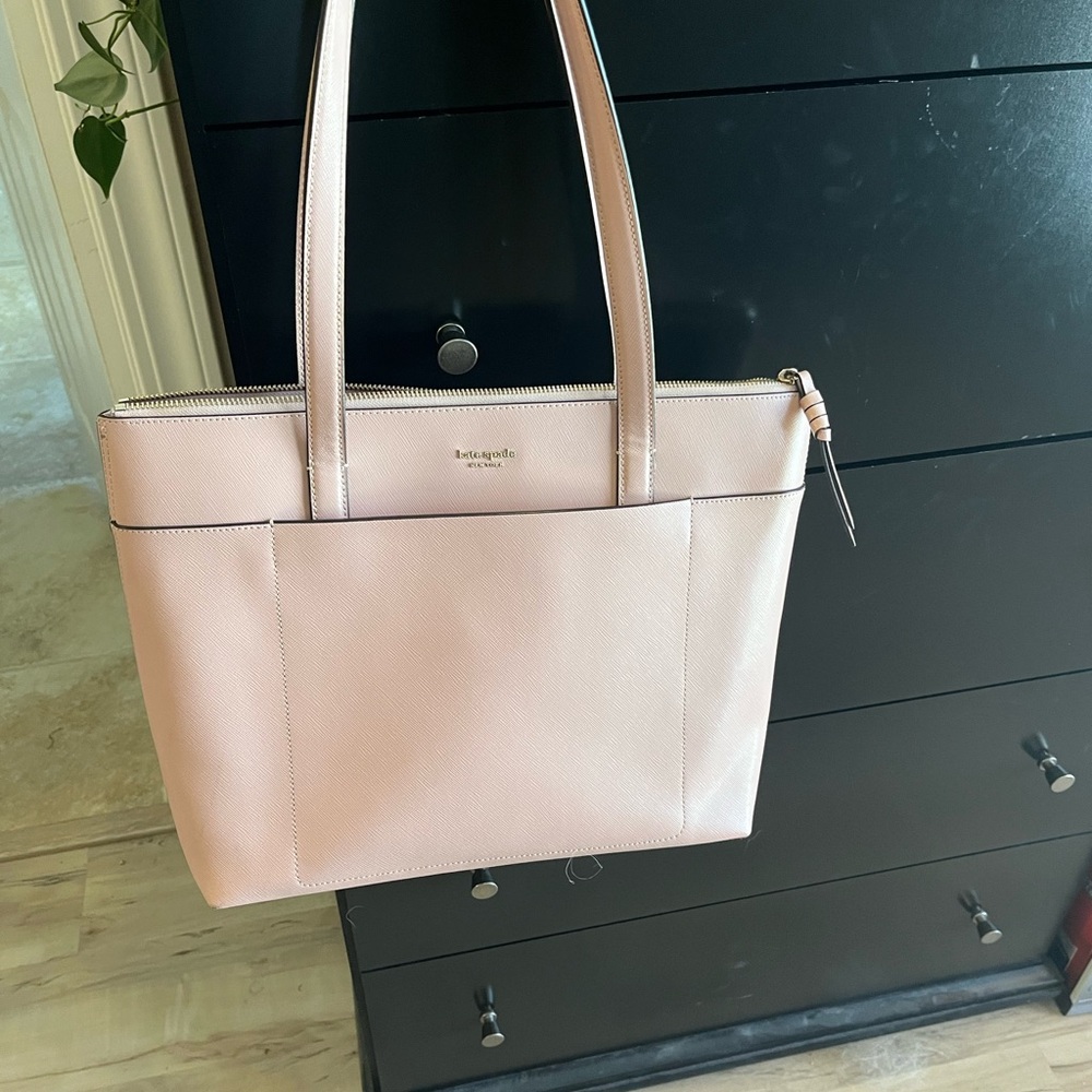 👜Kate Spade Blush Pink Tote Bag with Structured Design